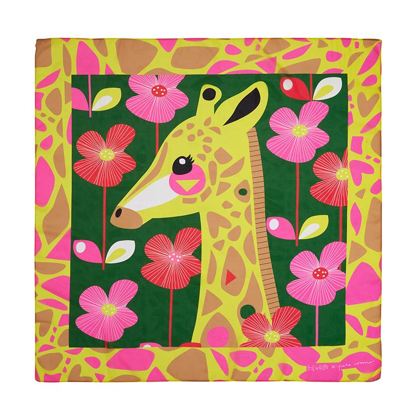 The Genteel Giraffe scarf 90 x90cm Wild Brooches