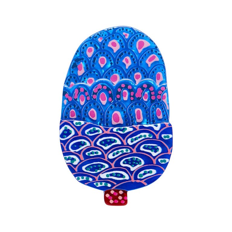 Balanced Blue Banksia brooch 2024 Wild Brooches